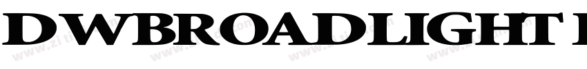 DWBroadlight ExtraBo字体转换